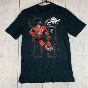 Minnesota Wild‎ NHL Large Reebok Casual T-Shirt Black New Youth